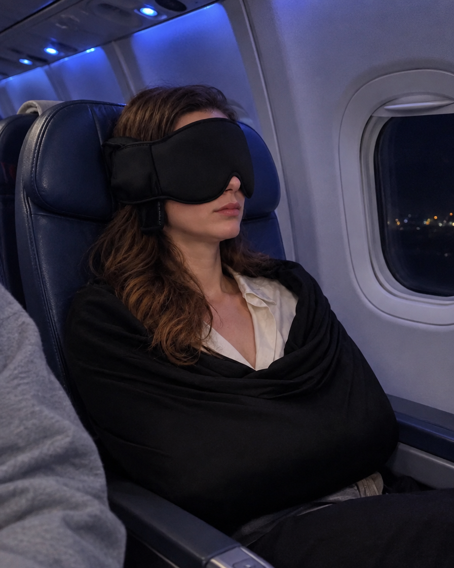 Flight Sleep in use on a night flight
